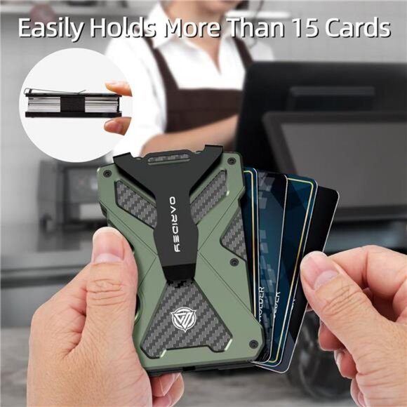 Wallet for Men- Slim Money Clip with Clear ID Card Holder, RFID Blocking - Picture 5 of 7
